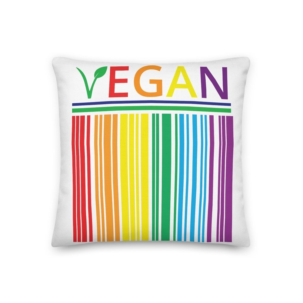 Vegan Pride Stripes Pillows all-over-print-premium-pillow-18x18-front
